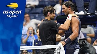 Rafael Nadal And David Ferrer Battle in Arthur Ashe Stadium