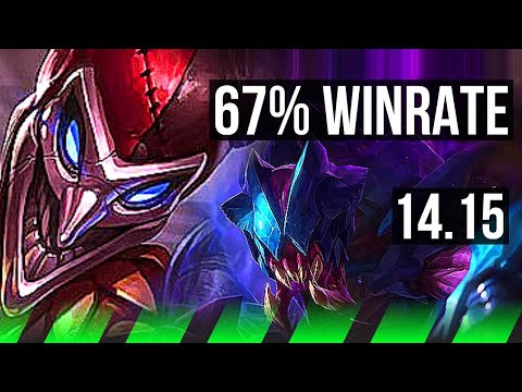 SHACO vs REK'SAI (JGL) | 16/2/10, 67% winrate, Dominating | EUW Master | 14.15
