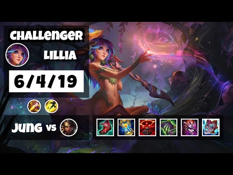 Lillia vs Nidalee KOREAN Challenger JUNGLE (6/4/19) - v11.6