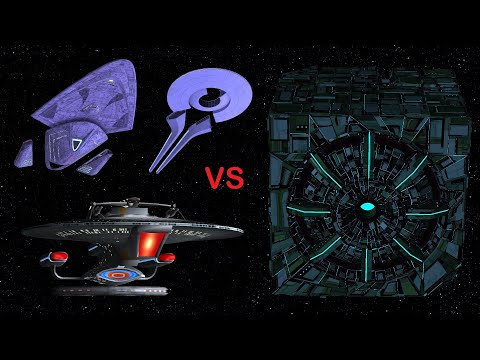 4K Can the 29th Century BORG CUBE be Stopped? - USS Voyager J Galaxy Class X From Hell