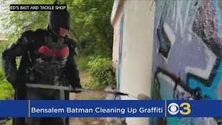 'Bensalem Batman' Cleaning Up Graffiti Vandalism In Area