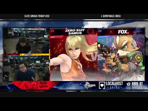Elite Smash Friday #33 - Armada|Shoe (ZSS) Vs. Miiself (Fox) - Losers Semifinals
