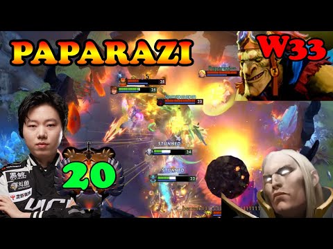 PAPARAZI (EURUS) INVOKER MASTERY PERFECT COMBO VS W33 BATRIDER MID BATTLE | DOTA2ORBS