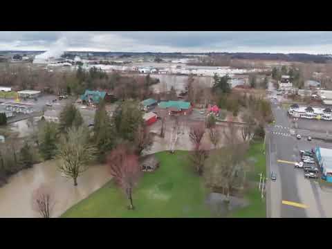 Flooding in Sumas, WA. February 2 3, 2020