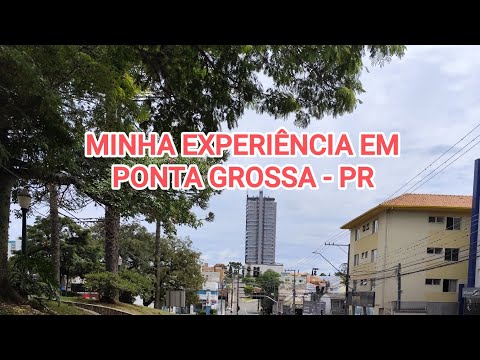 Walking through the center of Ponta Grossa, Paraná, Brazil