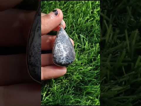 Nature's Serene Embrace - The Dendritic Agate Pendant in 925 Sterling Silver