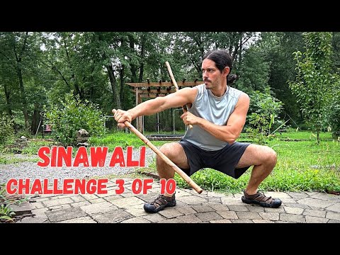 Double Stick Sinawali Drills - Challenge 3 of 10 (Filipino Stick Fighting)