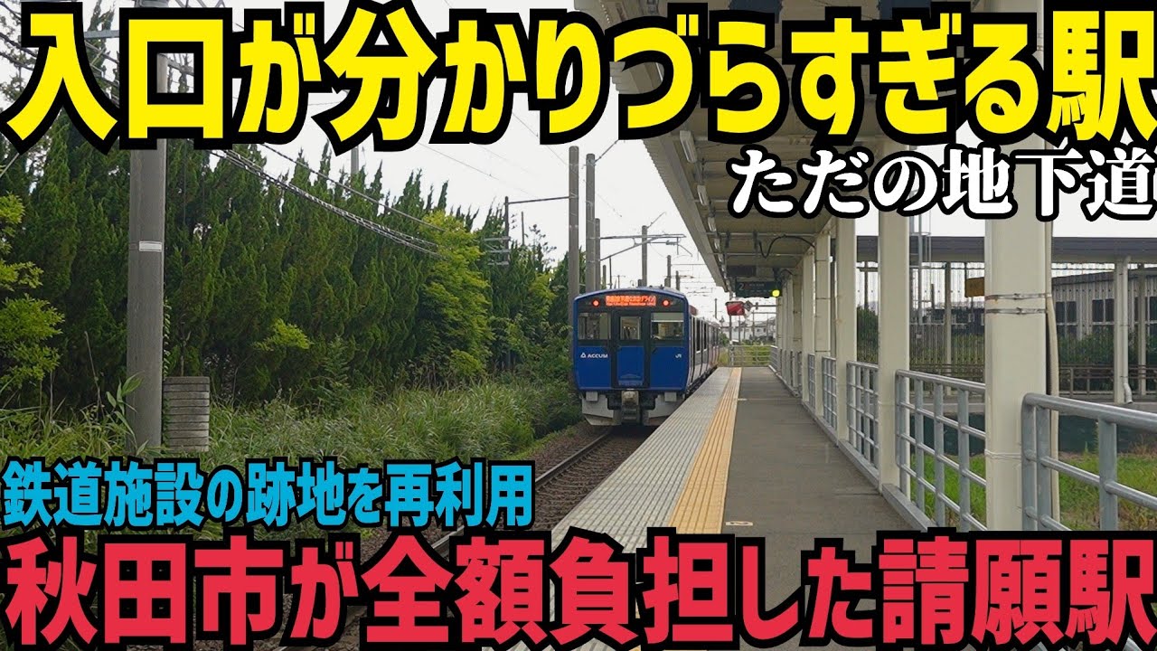 【地下道】秋田県内で20年ぶりに開業した入口が分かりづらすぎる駅を訪問してみた話　JR東日本奥羽本線泉外旭川駅訪問記