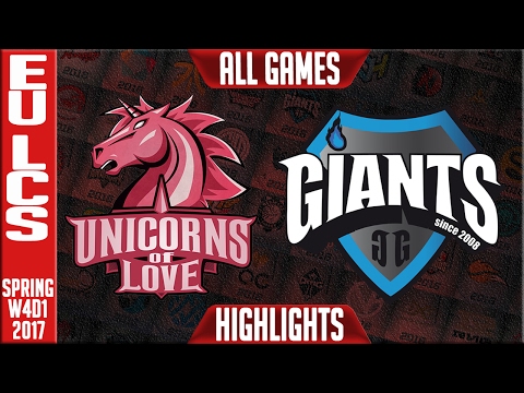 Unicorns of Love vs Giants Highlights All Games - EU LCS W4D1 Spring 2017 - UOL vs GIA All Games
