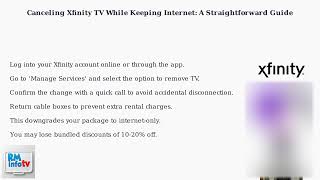 How To Cancel Xfinity TV But Keep Internet – Package Change Guide