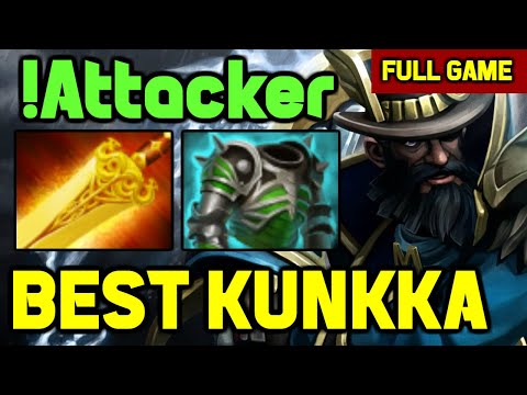 !Attacker Kunkka MID Farming BOSS 4v5 gameplay