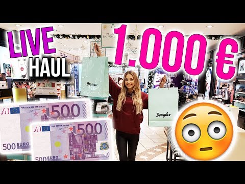 LIVE HAUL 😱 FÜR 1000 EURO BEI DOUGLAS SHOPPEN + ihr gewinnt alles ❤  | XLAETA