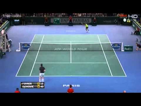 Novak Djokovic VS David Ferrer  final Highlights Paris Masters 2013