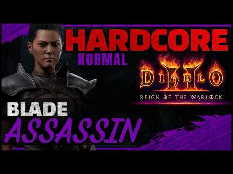 [Normal] HARDCORE Blade Assassin Guided Playthrough | Diablo 2 RotW