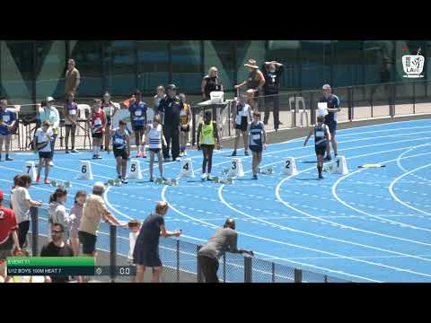 U12 Boys 100m Heat 7: 2021 State Combined Events Championships // LAVicTV