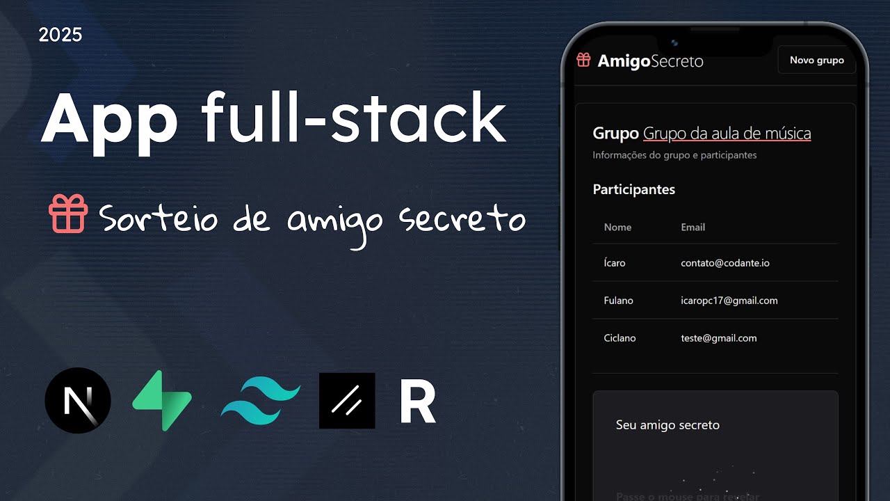 Construa um App Fullstack completo com Next.js 15, Supabase, shadcn/ui, Tailwind e Resend | 2025