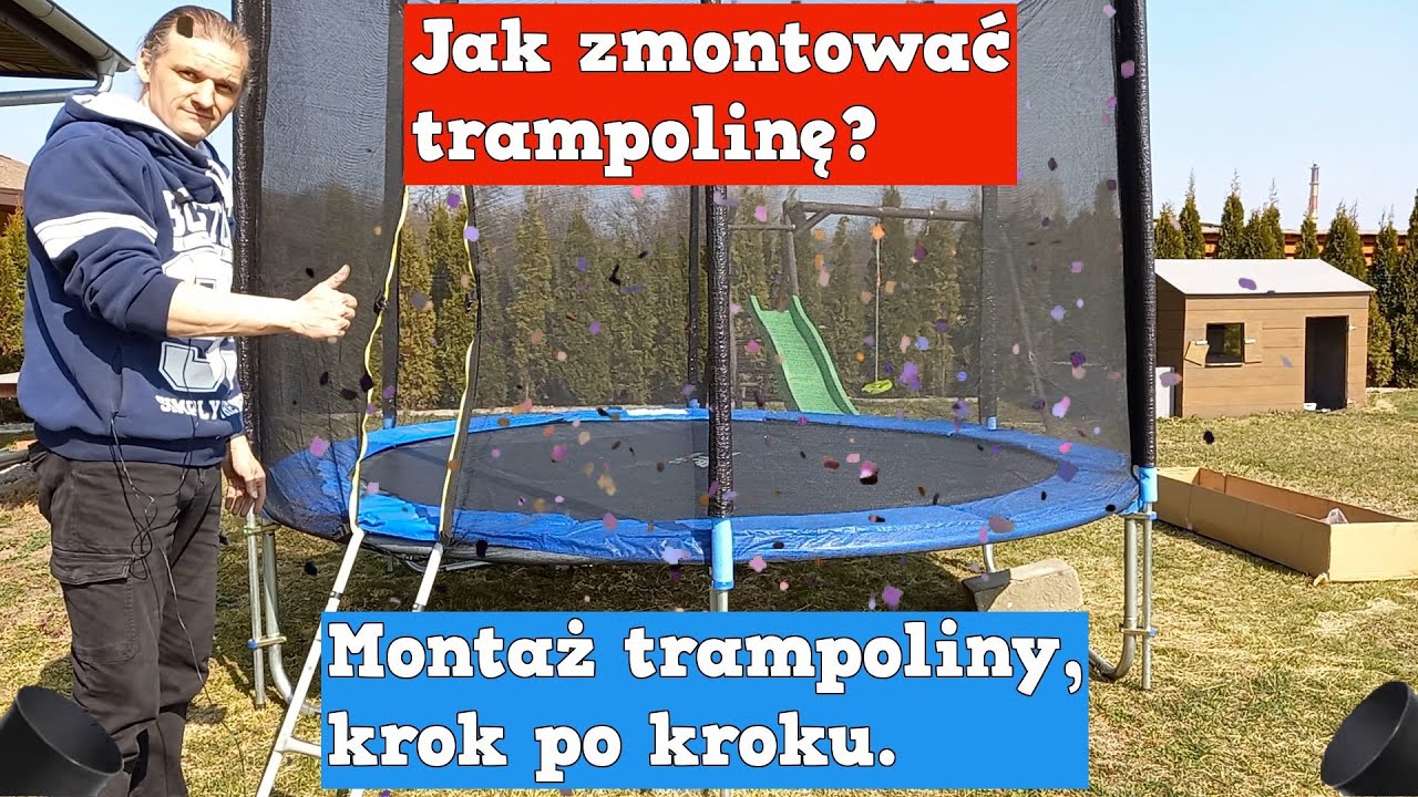 Jak zmontować, złożyć trampolinę ogrodową Montaż trampoliny 3,05m krok po kroku. FACHOWIEC TV
