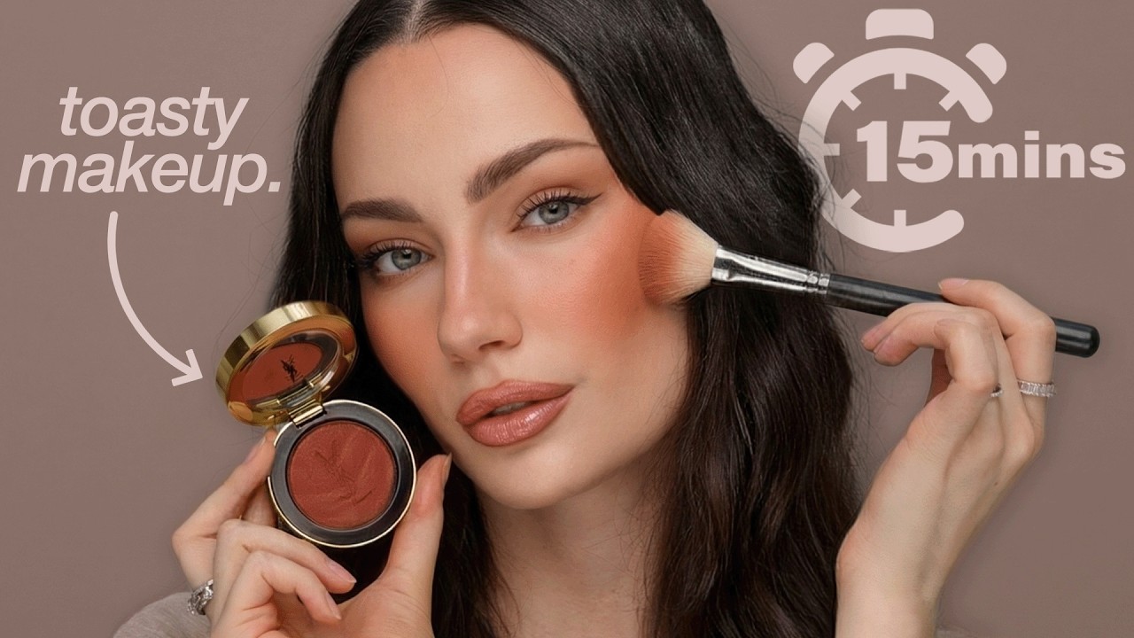 TOASTY Makeup Look in 15 Minutes 🔥 Easy Warm-Toned Glam