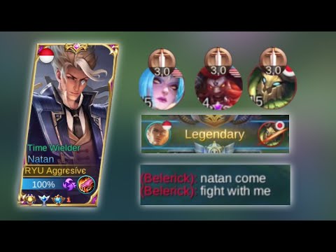 Natan Aggresive VS 2 TANK? Very Soft Kills - Build Top 1 Global Natan | Mobile Legends