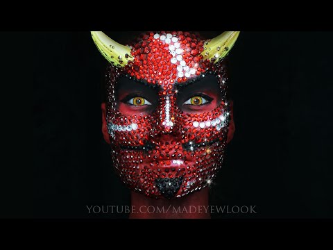 A Full Face of Rhinestones - Devil Style