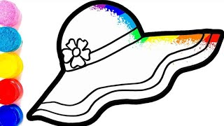How to Draw a Hat | Easy Step-by-Step Tutorial | Kids Drawing and Coloring