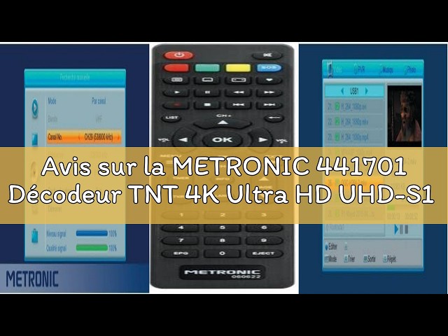 Vídeo relacionado con METRONIC 441701 Receptor Decodificador TDT 4K Ultra HD UHD-S1