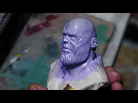 SCULPTING Realistic Thanos Bust Statue - Avengers Endgame / Infinity War (Remastered)