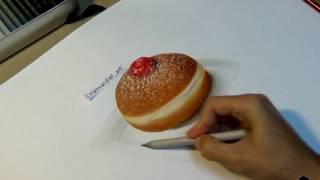 מדריך | כיצד לצייר סופגניה בעפרונות צבעוניים