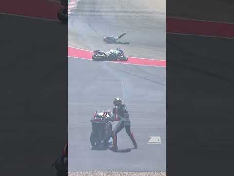 Oil Spill To Motorcycle Crash! Bobby Fong and Ashton Yates Have Bad Luck Superbike Racing #Shorts
