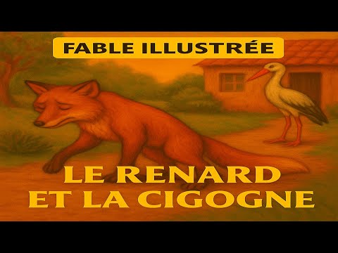 Le Renard et la Cigogne 🦊🥣 – Fable de La Fontaine  Fable illustrée