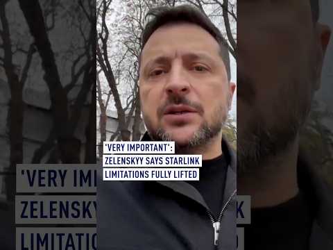 'Very important': Zelenskyy says Starlink restrictions fully lifted #worldnow