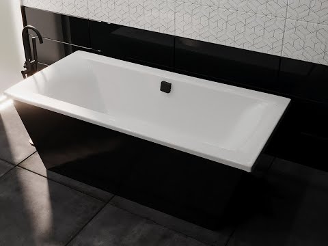 Melissa Black & White Seamless Freestanding Bath   1700 x 795mm  AQWH17CMESM23
