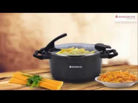 Easy Cook Casserole with Lid, Cool-touch Bakelite Handle, Die-cast Aluminium- 24cm, 4.4L, Black, 2 Years Warranty