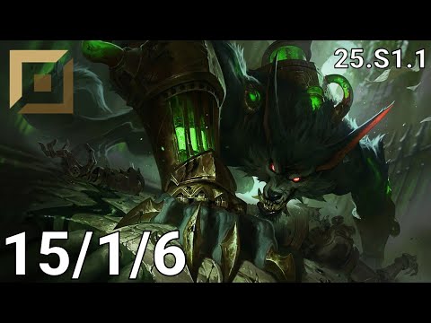 Warwick Top vs Qiyana - EUW diamond | Patch 25.S1.1