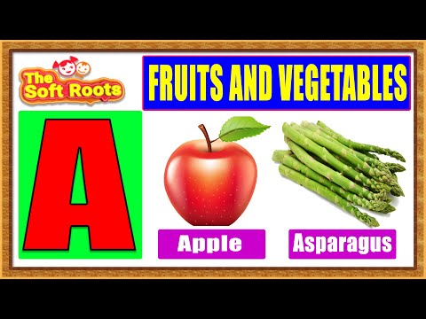 Educational videos for kids - a to z fruits and vegetables - kids vocabulary - kids learning