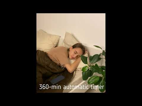 Šildanti antklodė Elektrinė antklodė 150x180 cm, Šildymo antklodė, 8 valandų laikmatis, 3 šildymo režimai, EcoSapiens Teddy video