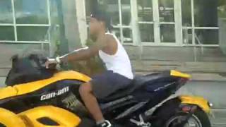 BOW WOW RIDING HIS "CAN AM" MOTORCYCLE