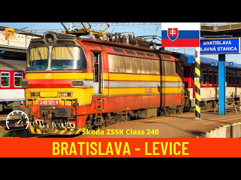 Cab ride Bratislava - Levice - Slovak Republic - train drivers view 4K