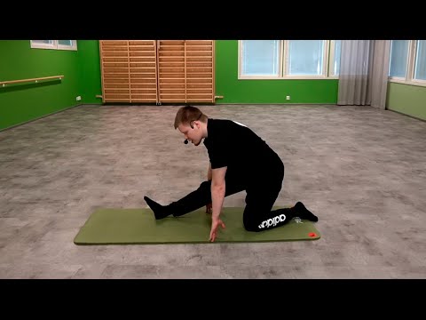 Pitkä venyttely reisille, pohkeille ja pakaroille (38 min)