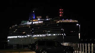 P&O ARCADIA CRUISE SHIP ARRIVAL EARLY MORNING SOUTHAMPTON DOCKS 25/09/25