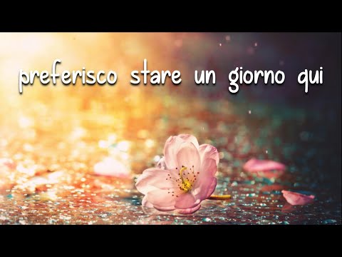 Preferisco stare un giorno qui, che mille altrove (testo)