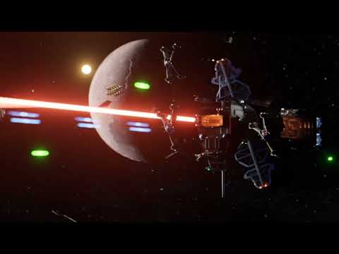 Babylon 5 - Omega class destroyer/Starfury - EAS Nemesis (Blender CGI fan art)