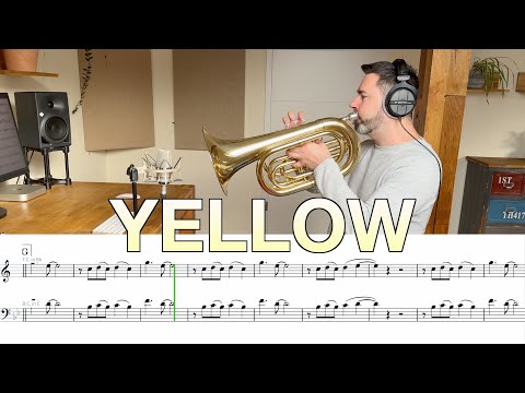 Coldplay - Yellow || Play Along Euphonium / Baritone / Trombone