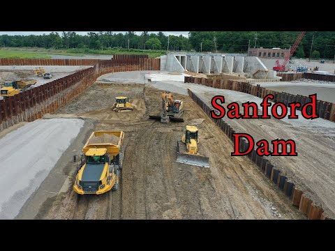 Sanford Dam Progress! -  HUGE Emergency Spillway Progress! - Low Level Outlet! - Drone -Dam Collapse