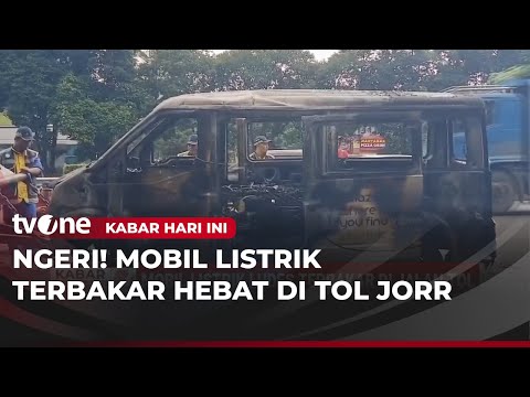 Tinggal Kerangka, Mobil Listrik Hangus Terbakar di Tol | Kabar Hari Ini