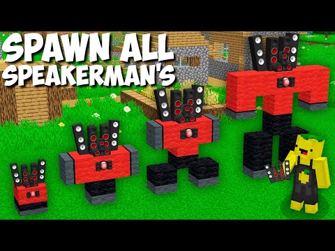 Why did I SPAWN ALL SPEAKERMAN'S in Minecraft ! NEW SKIBIDI MOB !