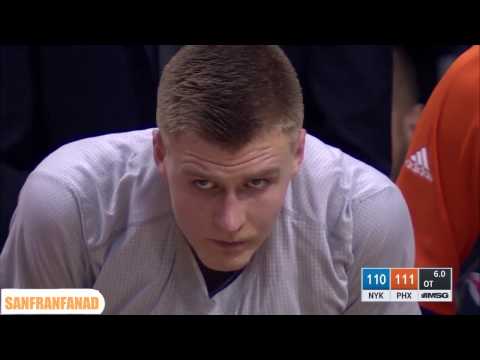 Kristaps Porzingis at Suns (13/12/2016) - 34 Pts, 8 Rebs, 3 Stls, 12-23 FGM, 4-4 3s, FOULS OUT!
