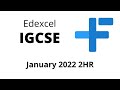 IGCSE Maths Edexcel January 2022 2HR