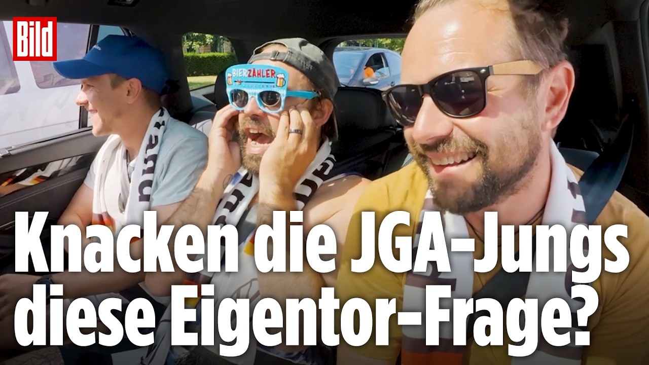 Schock-Moment im BILD-WM-Quiztaxi: Knacken die JGA-Jungs diese Eigentor-Frage?