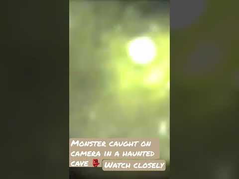 Monster caught on camera in a haunted cave 👺#monster